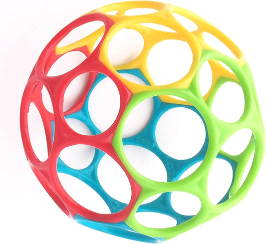 Bright Starts Oball Easy Grasp Classic Ball BPA-Free Infant Toy in Red