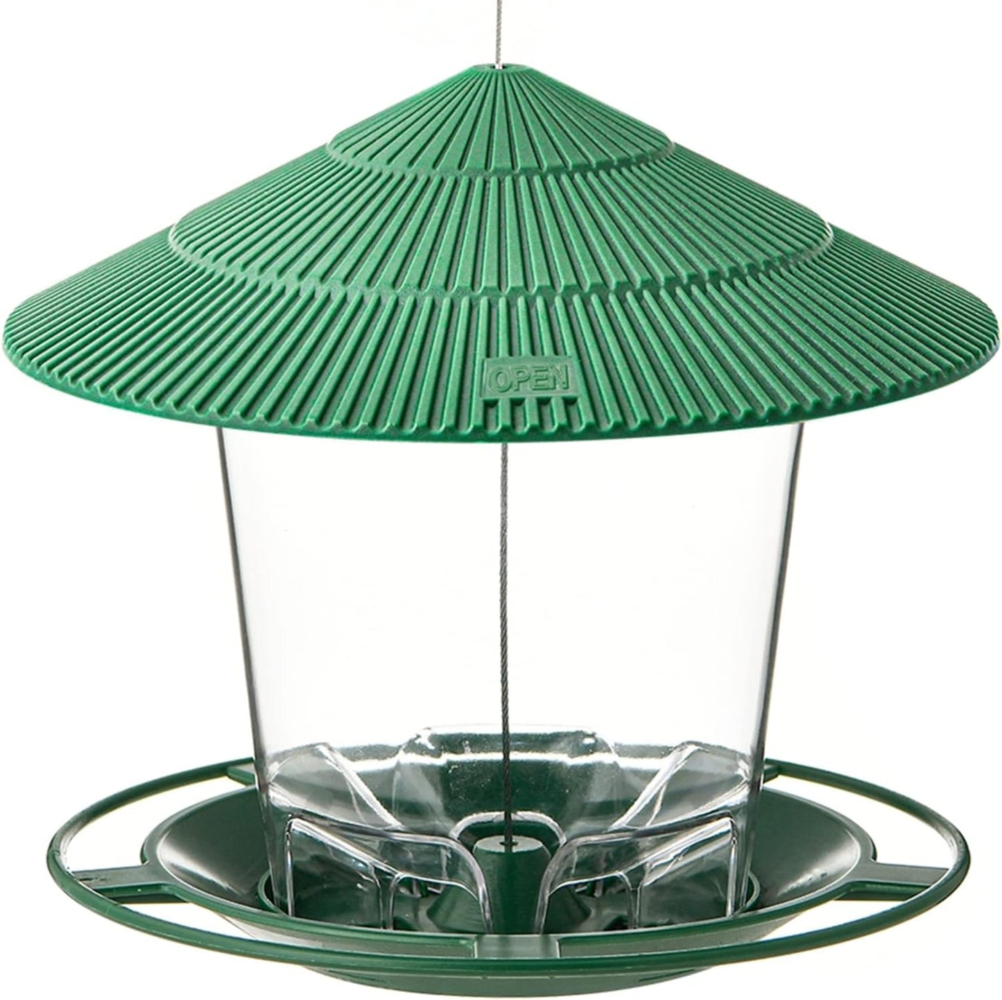 Bird Feeder Outdoor Hanging for Wild Bird Seed, Green
