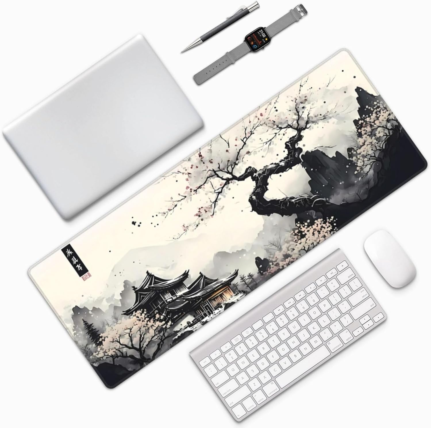Japanese Mouse Pad, Large Japanese Desk Mat, XL Anime Gaming Keyboard 