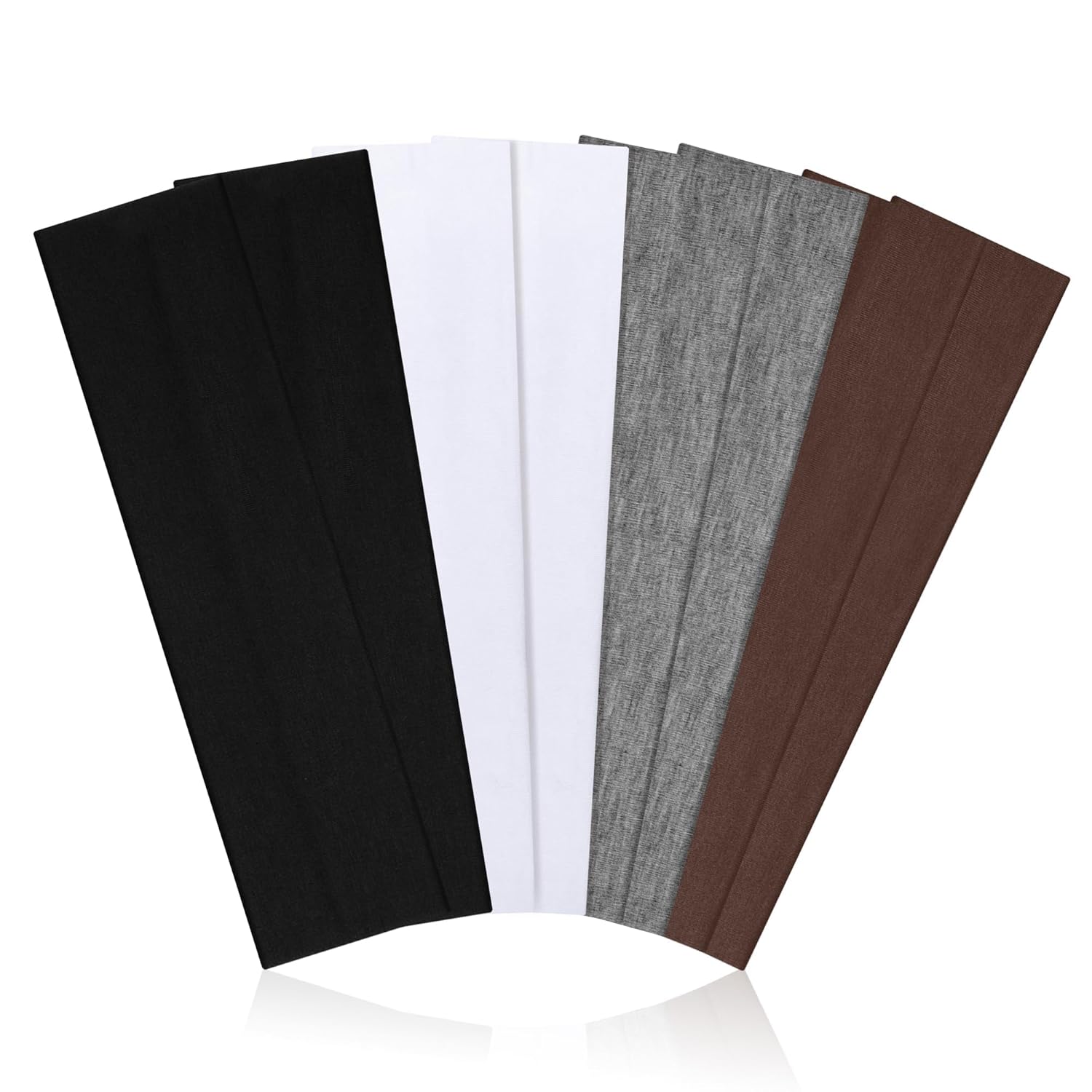 Headbands for Women, 8pcs Stretchy Non Slip Soft Cotton Cloth Hair Ban