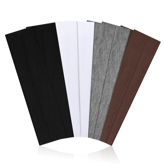 Headbands for Women, 8pcs Stretchy Non Slip Soft Cotton Cloth Hair Ban