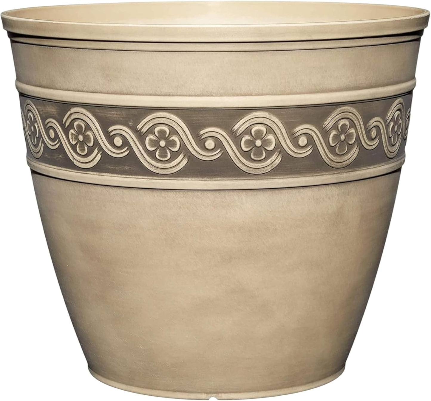 Classic Home and Garden Corinthian Resin Planter Pot - Outdoor & Indoo