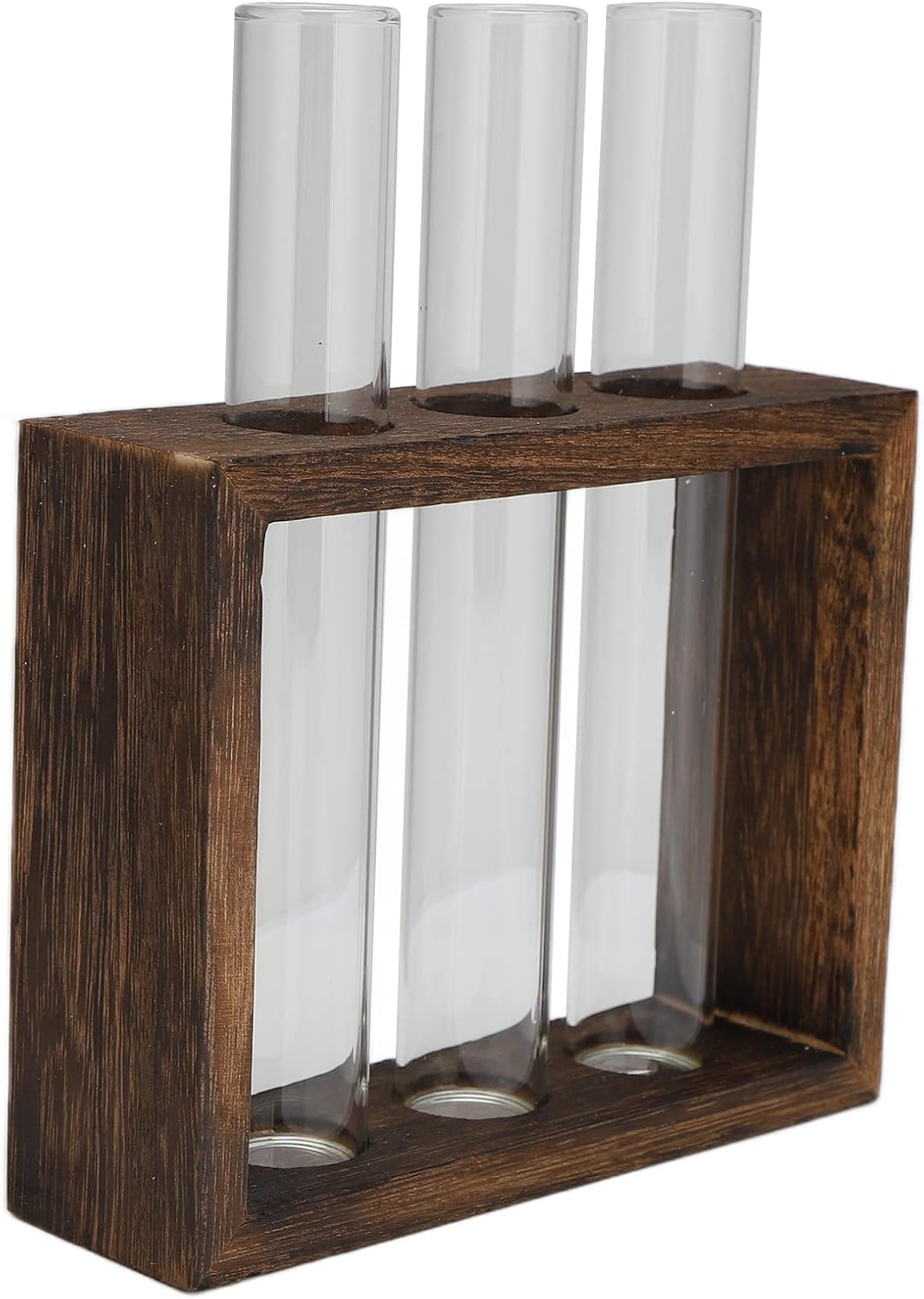 GLOGLOW Plant Propagation Station,Tiered Hydroponic Planters Pots with Wooden Stand and Glass Test Tubes, Home Decoration Vase and Gifts for Women Mom Plant Lovers Unique