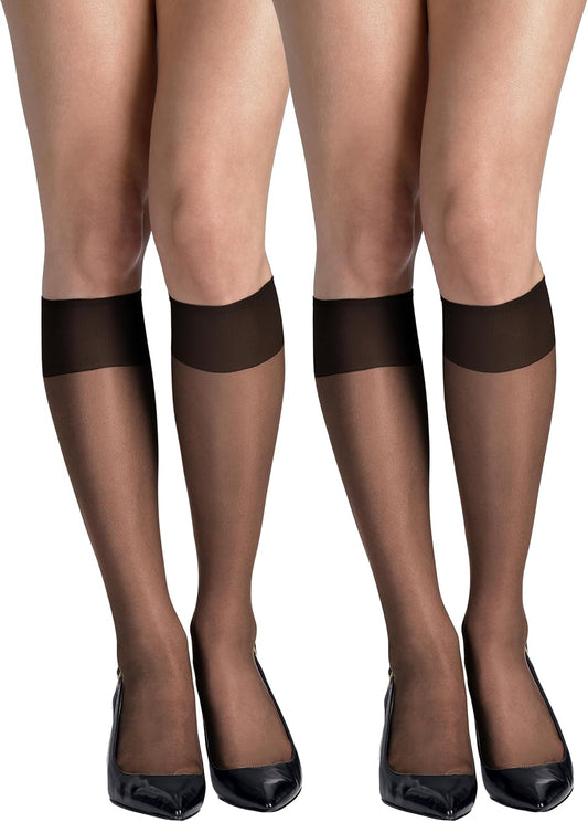 Hanes Silk Reflections Women's Silky Sheer Reinforced Toe Knee-High St