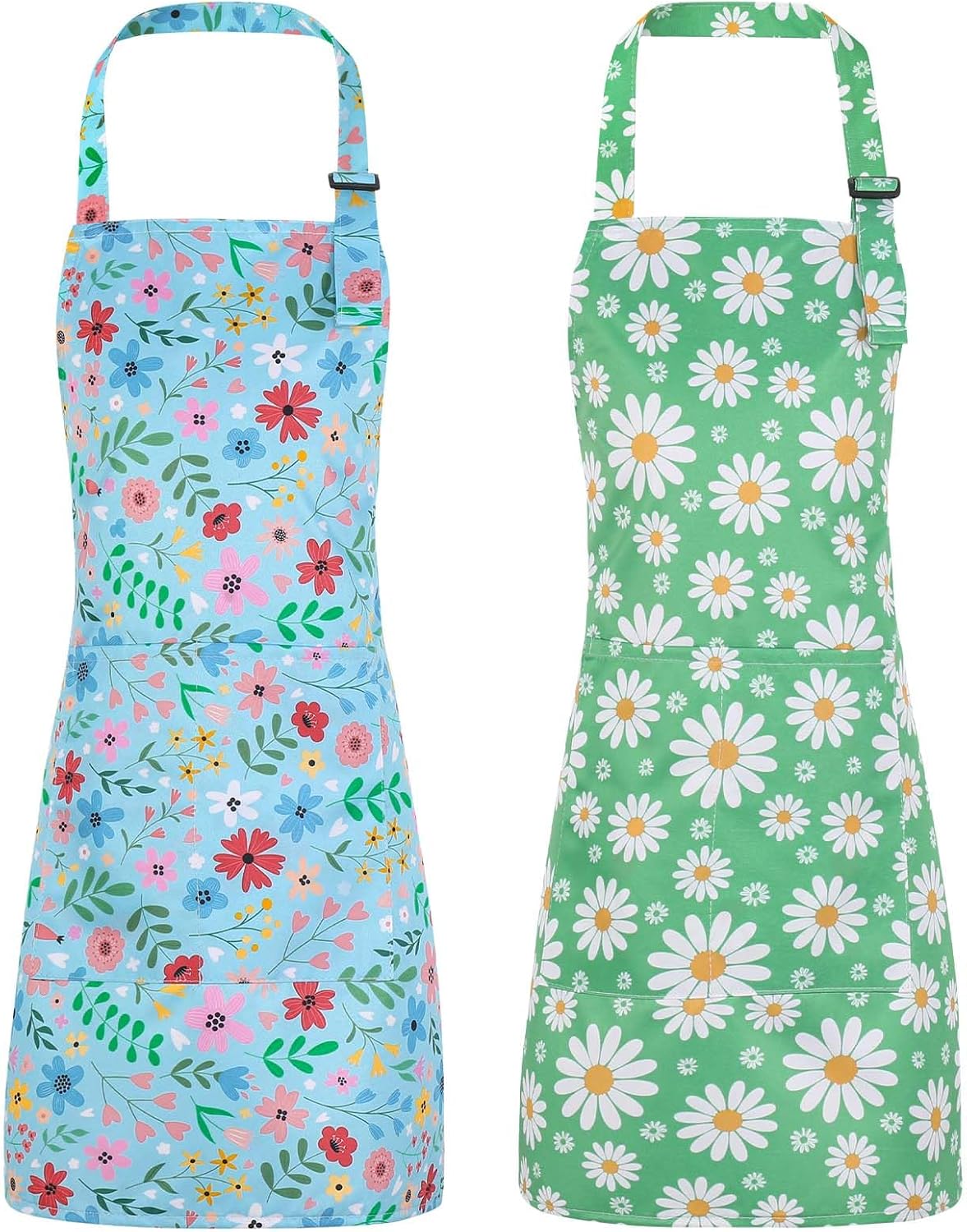 2 Pack Kids Apron, Cute Cooking Aprons, Waterproof Art Apron with Pock