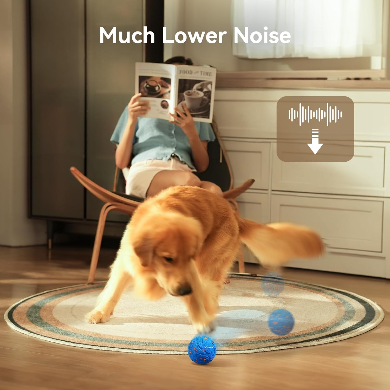Cheerble Smart Interactive Dog Toy, Wicked Ball AIR, Automatic Moving,