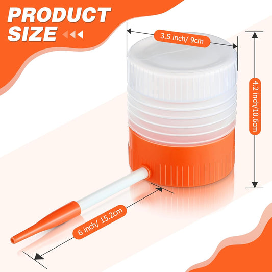 1 Pack Diatomaceous Earth Powder Duster with 6 Inch Nozzle, Diatomaceous Earth Spray Powder Applicator for Pest Control, Gardening & Home Maintenance, Indoor & Outdoor Use (Orange)