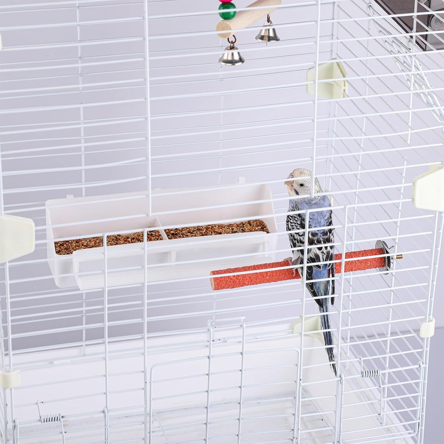 IBWell 2 Pack Bird Feeder for Cage Bird Food Bowl Parakeet Feeder Bird Water Parrot Feeder