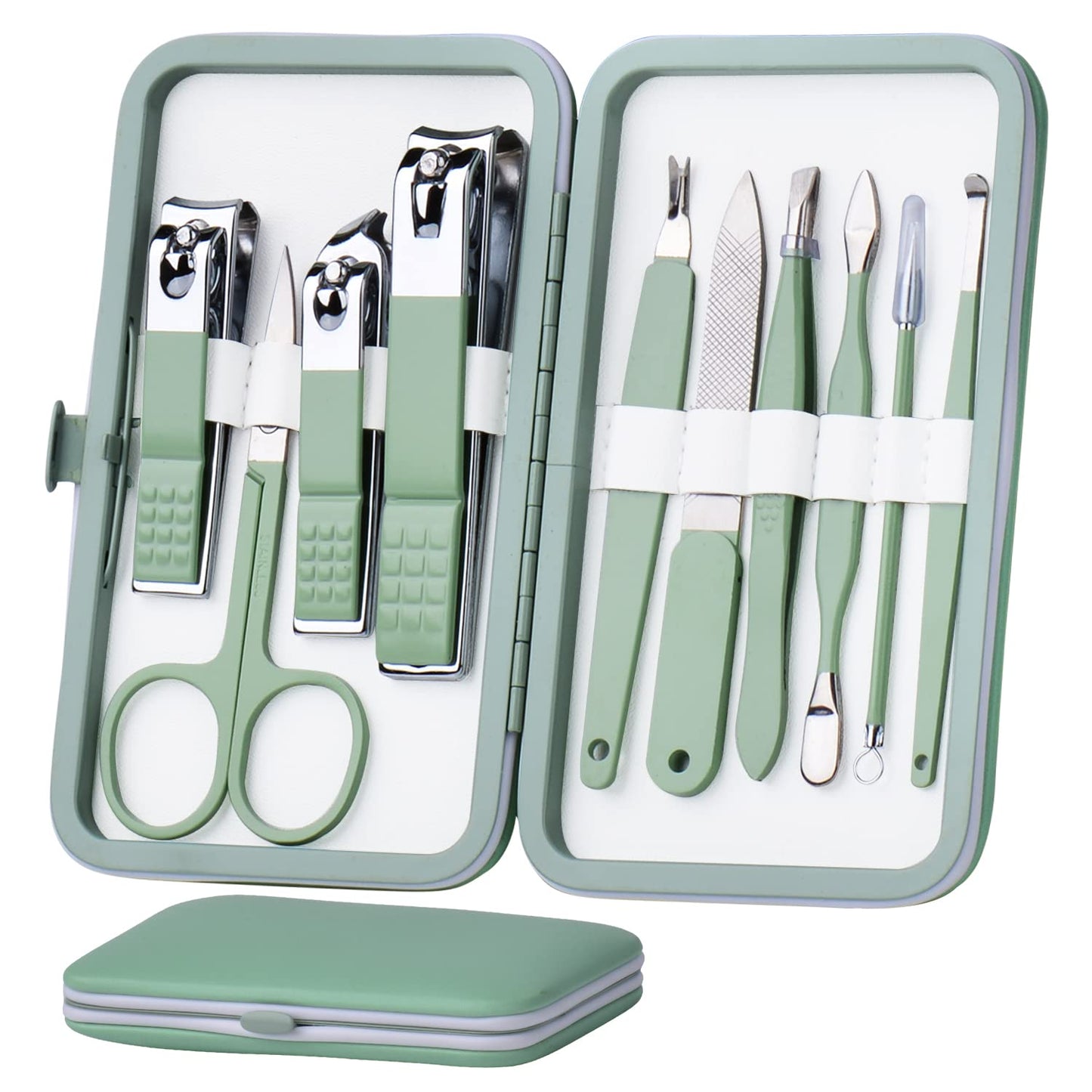 Manicure Set 10 in 1 Stainless Steel, Nail Clippers Scissors Pedicure 