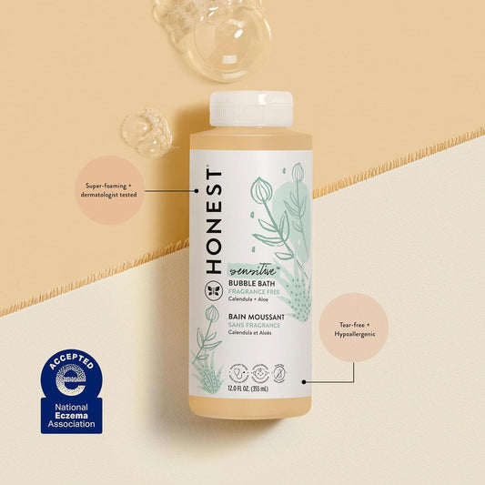 The Honest Company Foaming Bubble Bath Gentle for Baby, Naturally Deri