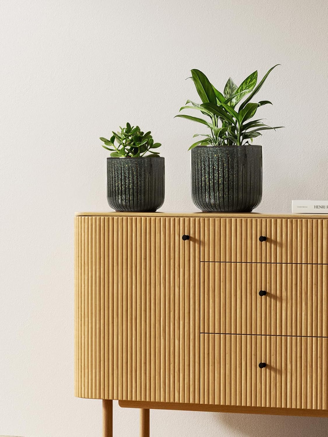 LE TAUCI Ceramic Pots for Plants, 8.3/7/6 Inch Indoor Planters with Dr