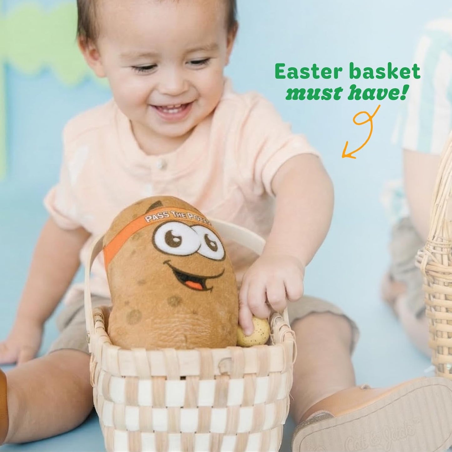 Move2Play, Pass The Potato | Hilariously Wild & Fun Kids Game | Easter Gift for Kids | Easter Basket Stuffer | Indoor/Outdoor Toy for Toddlers & Kids Ages 3-8+ | Summer & Camping Fun