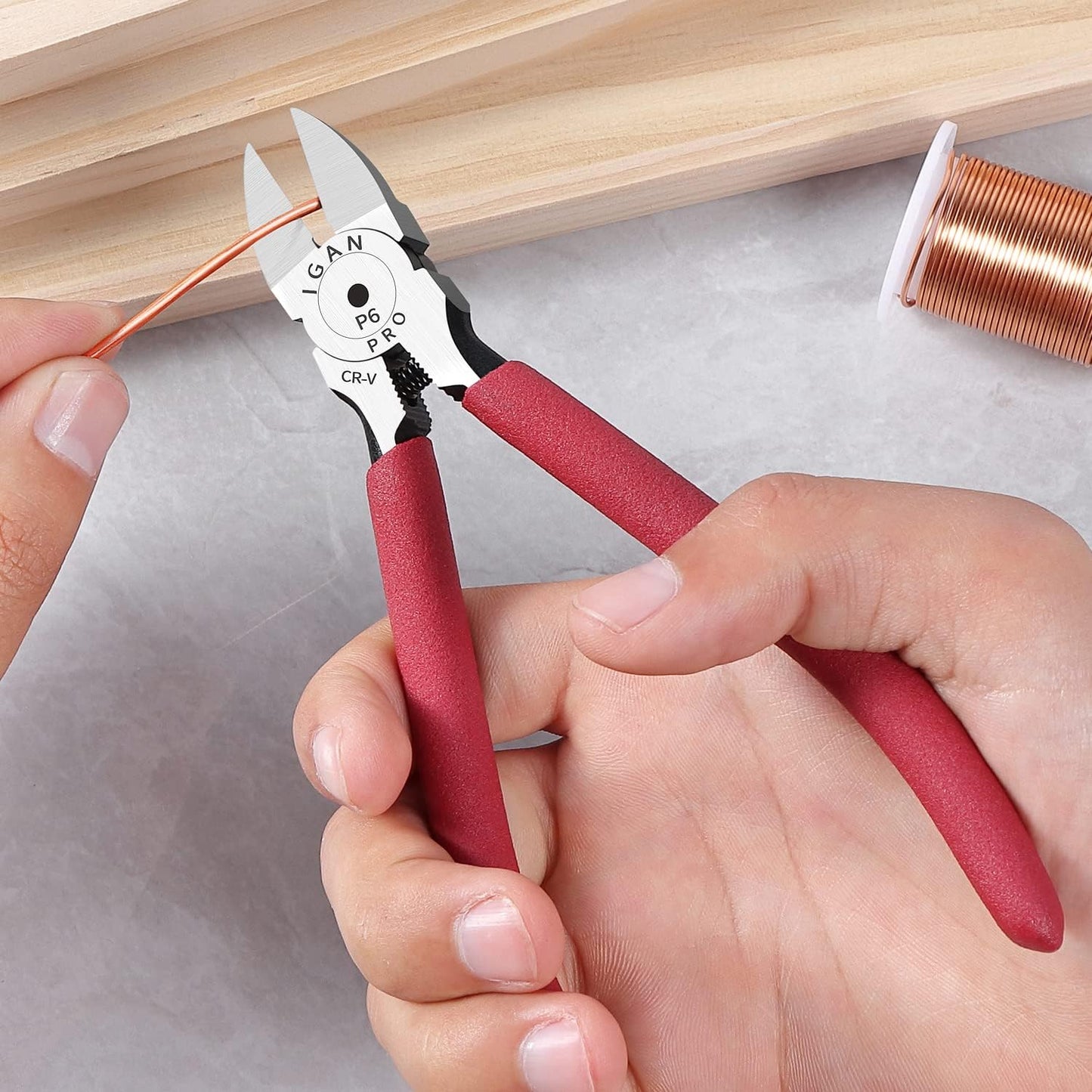 IGAN-P6 6-inch Ultra Sharp & Powerful Side Cutter Clippers with Longer