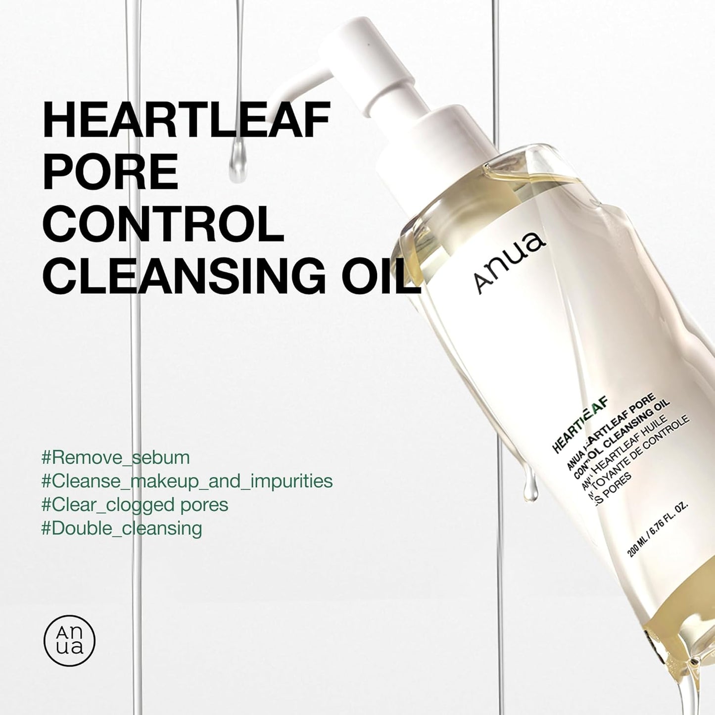 Anua 3-Step Glass Skin Beginner Set, Oil Cleanser and Face Wash with F