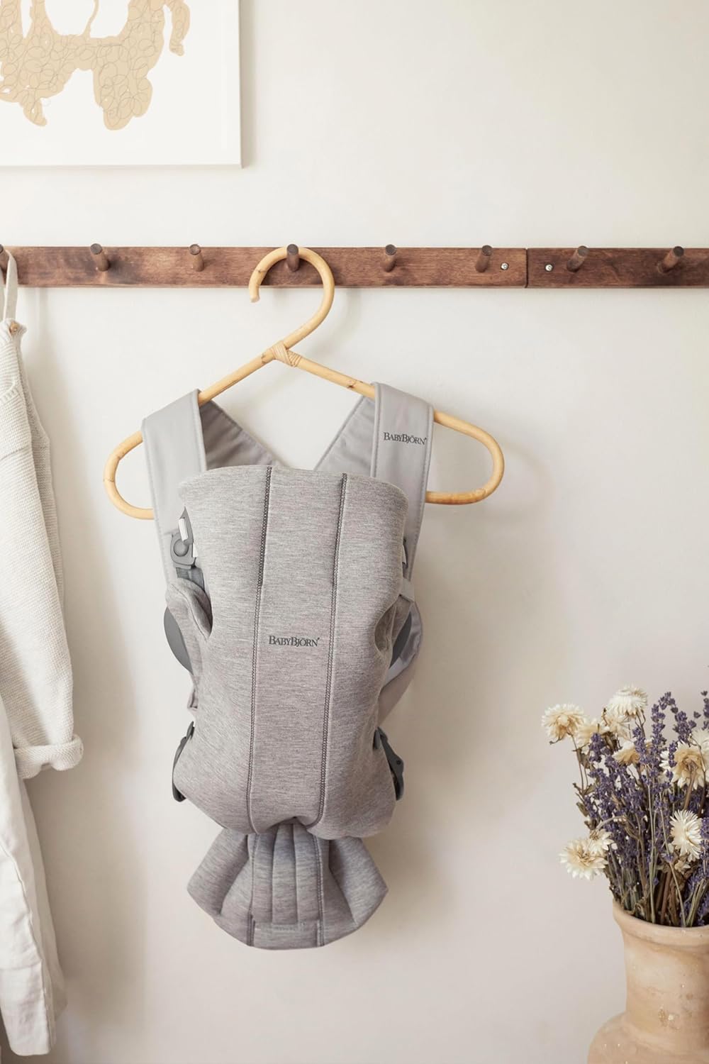 BabyBjörn Baby Carrier Mini, Light Gray, 3D Jersey | Infant Carrier (7