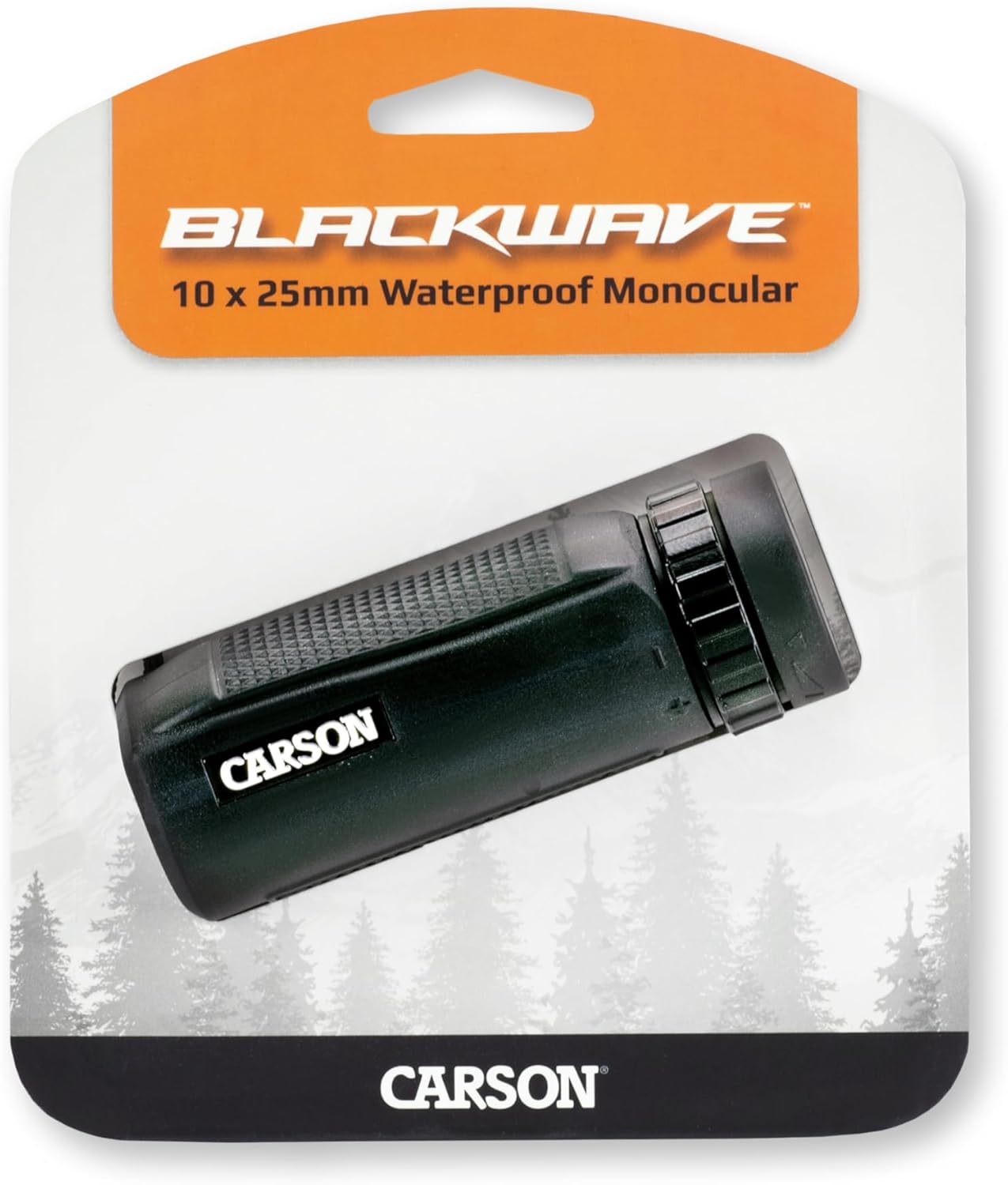 Carson BlackWave 10x25mm Waterproof Monocular, Black (WM-025)