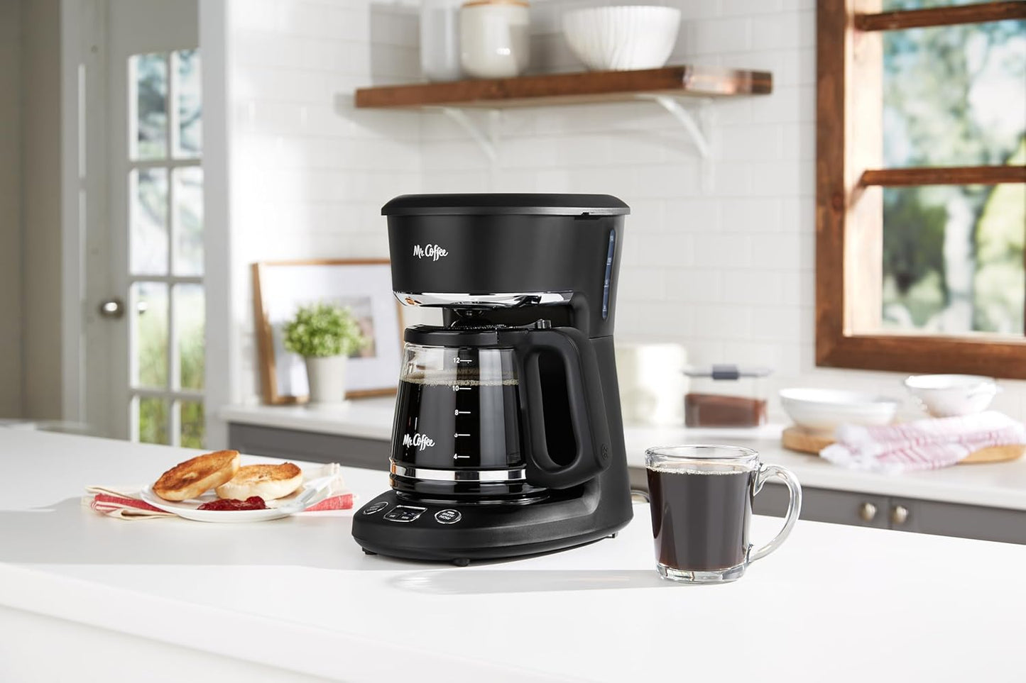 Mr. Coffee 12-Cup Replacement Carafe – Compatible with Mr. Coffee 12 Cup Machines, Glass Pot with Black Handle