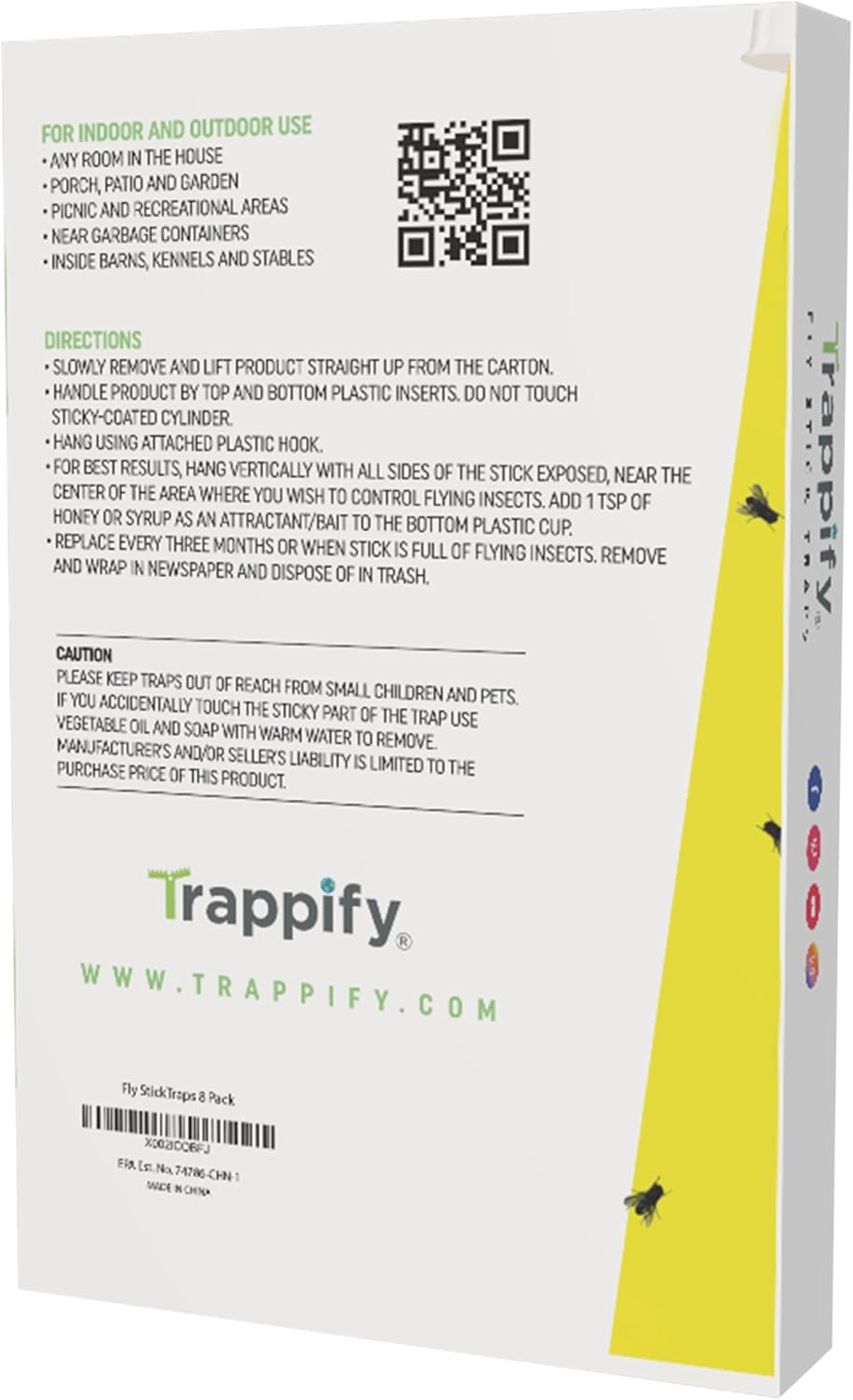 Trappify Hanging Fly Traps Outdoor: Fruit Fly Traps for Indoors | Gnat