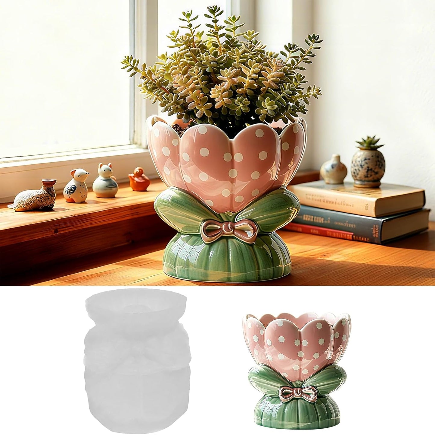 Flower Bouquet Planter Resin Molds, Floral Pen Container Makeup Organizer Candle Jar Silicone Molds, Epoxy Resin Casting Mold for Handmade & DIY Crafts, Perfect for Birthday Women Gift Home Decor