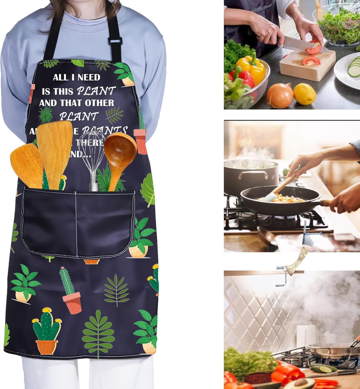 PXTIDY Plant Lover Gift Gardener Apron All Need Is This Plant Lady Gar