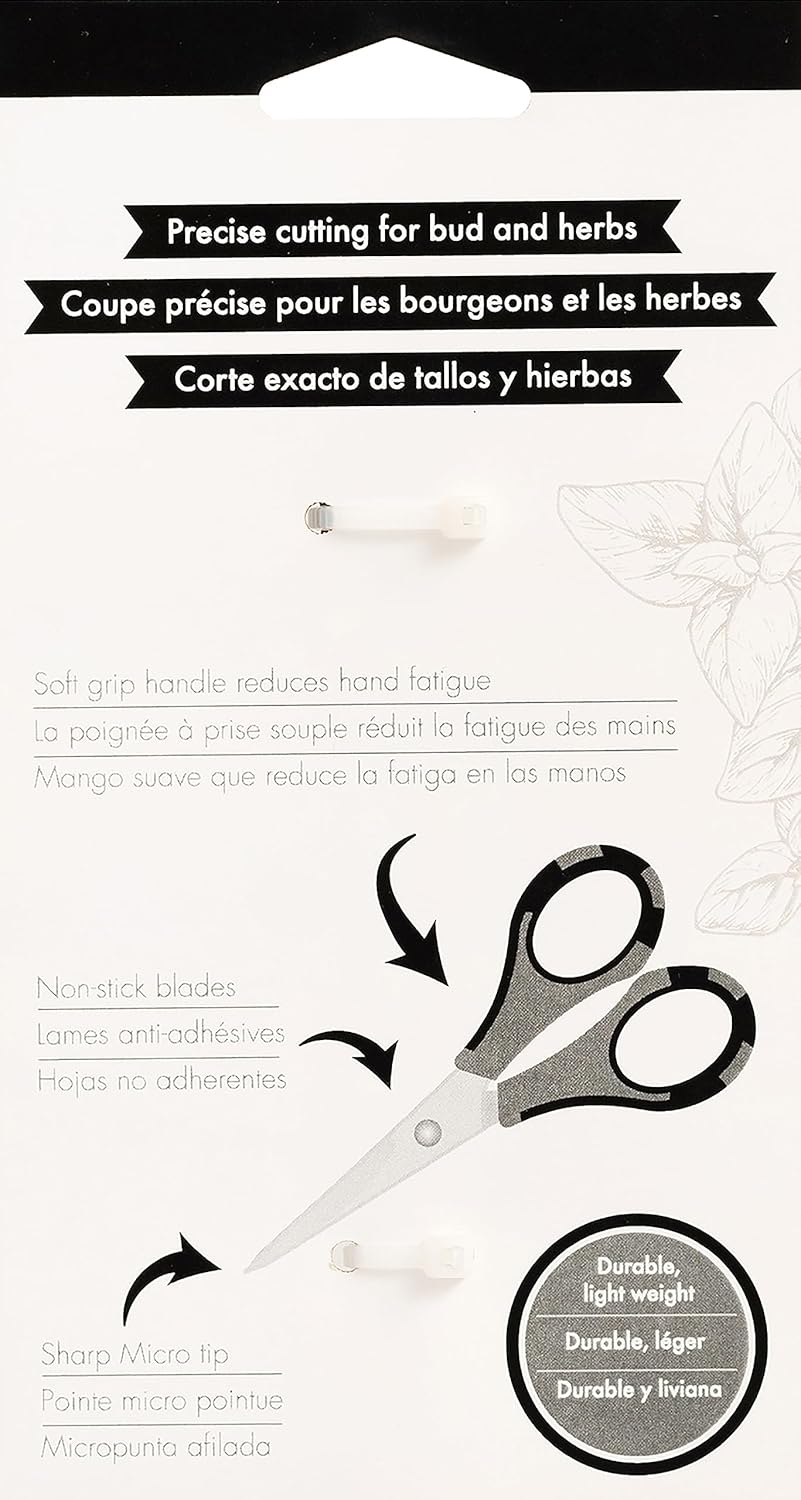 EK Tools Cutter Bee Precision Craft Scissors - Small Ergonomic Scissors with Micro Tip for Cutting Paper, Herbs, and More - Stainless Steel Blades, Yellow and Black