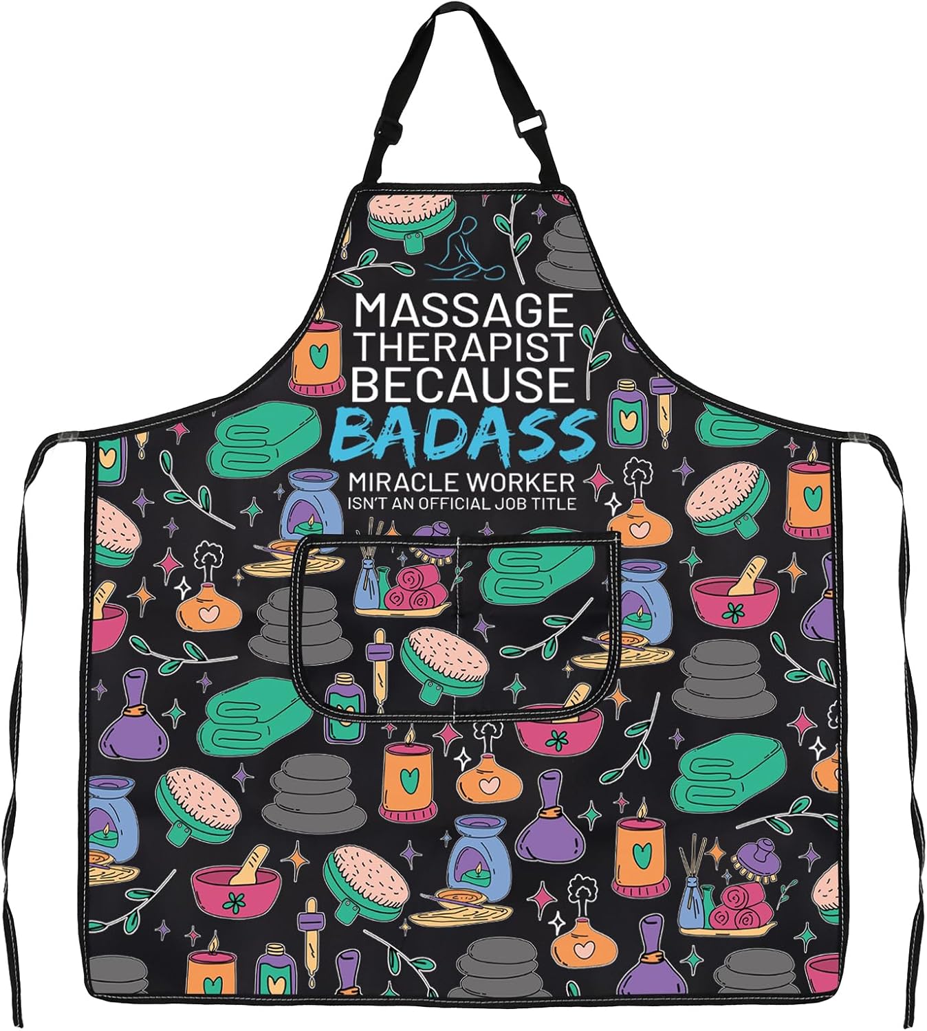 JXGZSO Massage Therapist Apron Massage Therapist Tools Apron LMT Gift Licensed Massage Therapist Apron