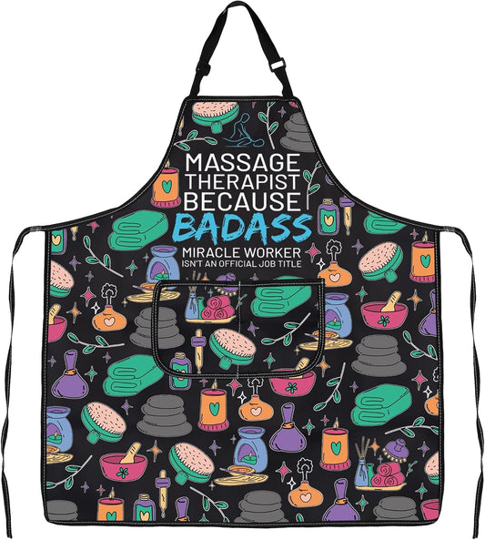 JXGZSO Massage Therapist Apron Massage Therapist Tools Apron LMT Gift Licensed Massage Therapist Apron