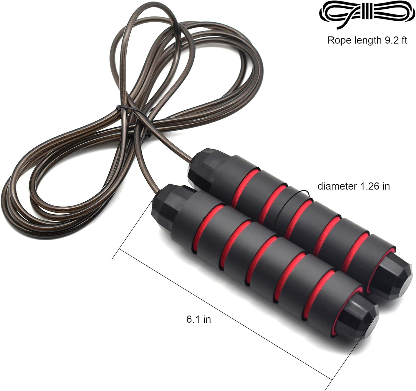 BOOMIBOO Jump Rope, Adjustable Jump Ropes,Skipping Rope Tangle-Free Ra