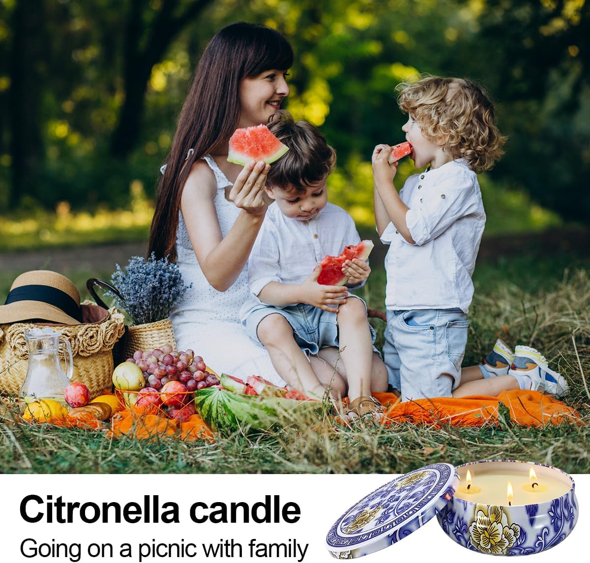 Citronella Candles Outdoor & Indoor, 13.5 oz Scented Candles Set 2 Pac