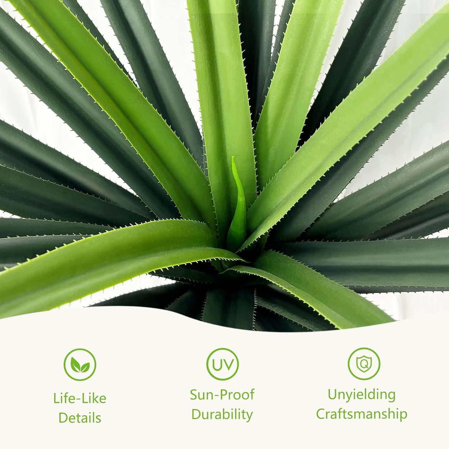 Artificial Spiked Agave Plant 3.5FT Tall 2Pack, Faux Indoor Tree, Green Floor Decor for Home Office, Front Porch
