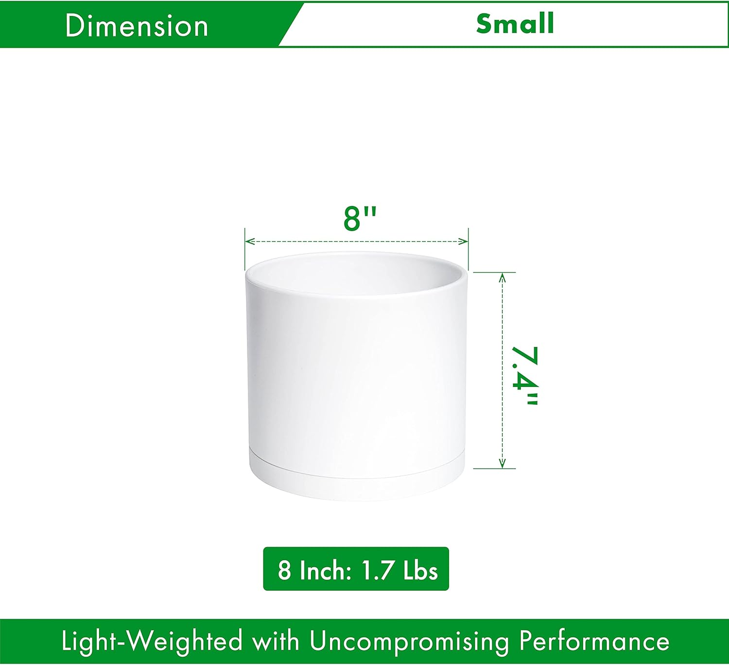 D'vine Dev 8 Inch Plastic Planter Pots for Plant Pot with Drainage Hol