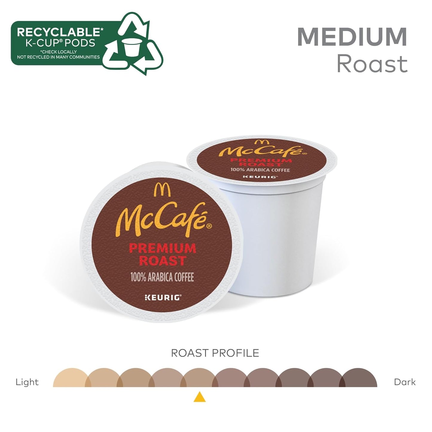 McCafé Premium Roast, Keurig Single Serve K-Cup Pods, Medium Roast Coffee Pods, 48 Count