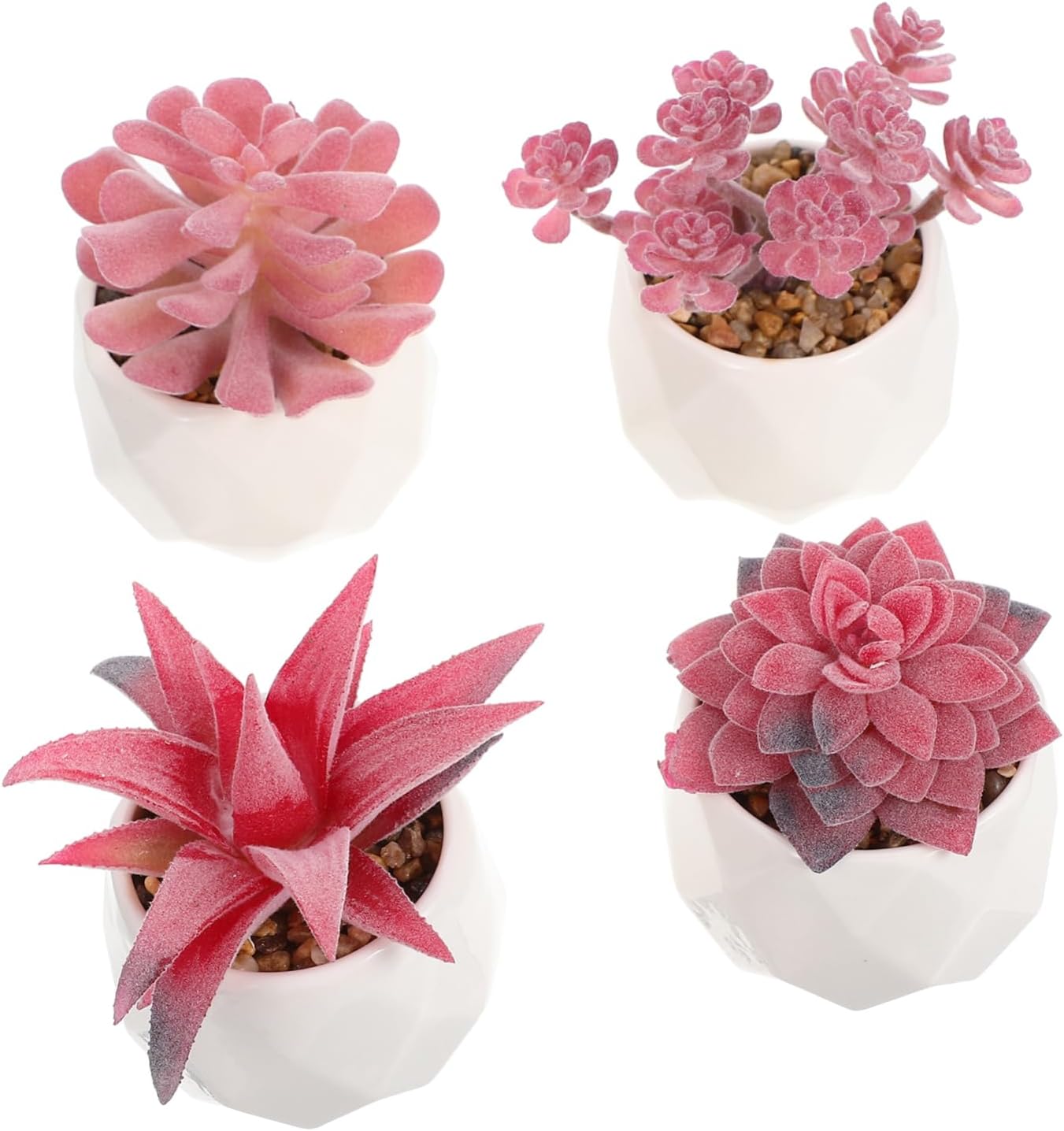 BESTOYARD 4pcs Simulated Plant Bonsai Realistic Desktop Potted Greener