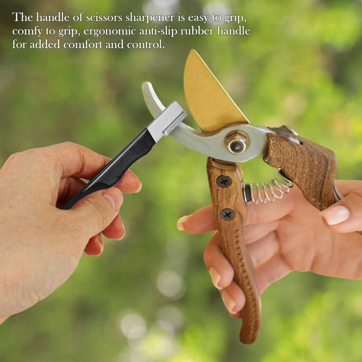 4 Pcs Garden Tool Sharpener Mini Portable Pocket Blade Sharpener Pruning Shears Blade Sharpener Steel Multipurpose Garden Knife Sharpener for Gardening Pruner