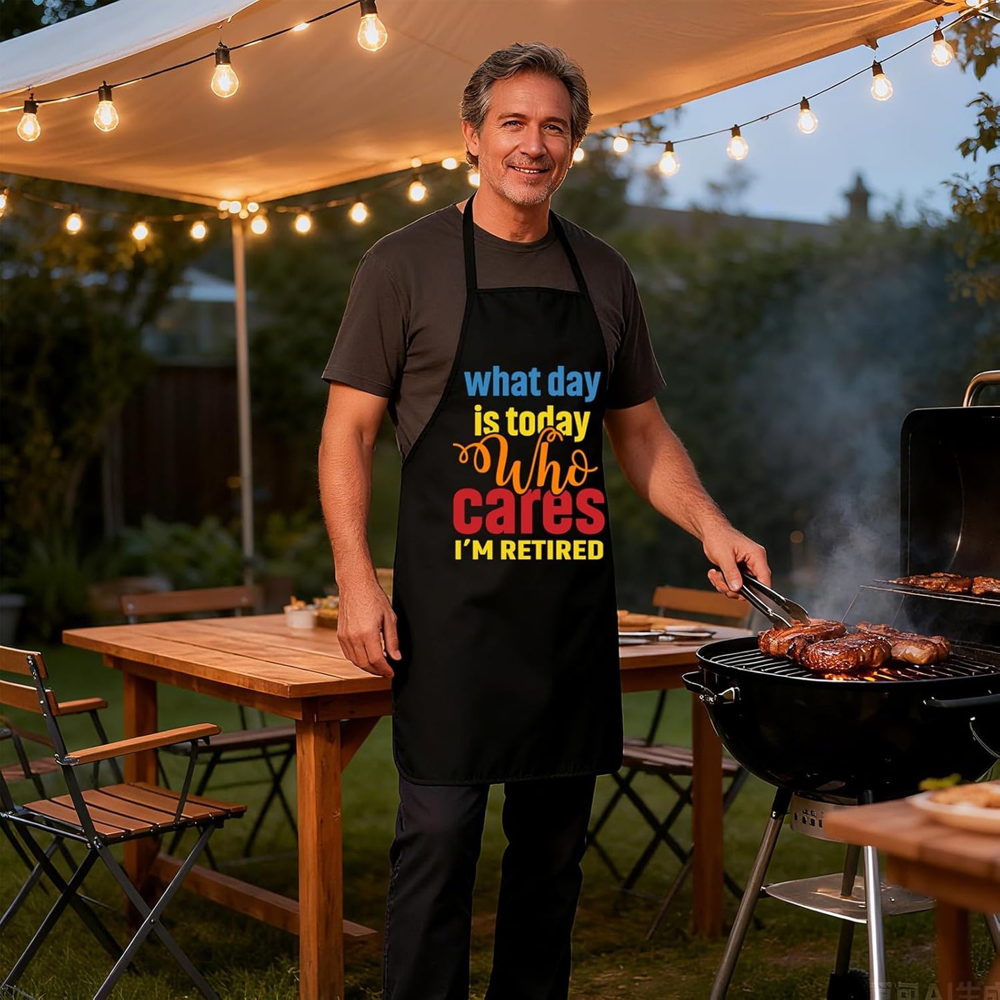 Retired Aprons for Women Men, Retirement Gifts for Grandpa Grandma Dad