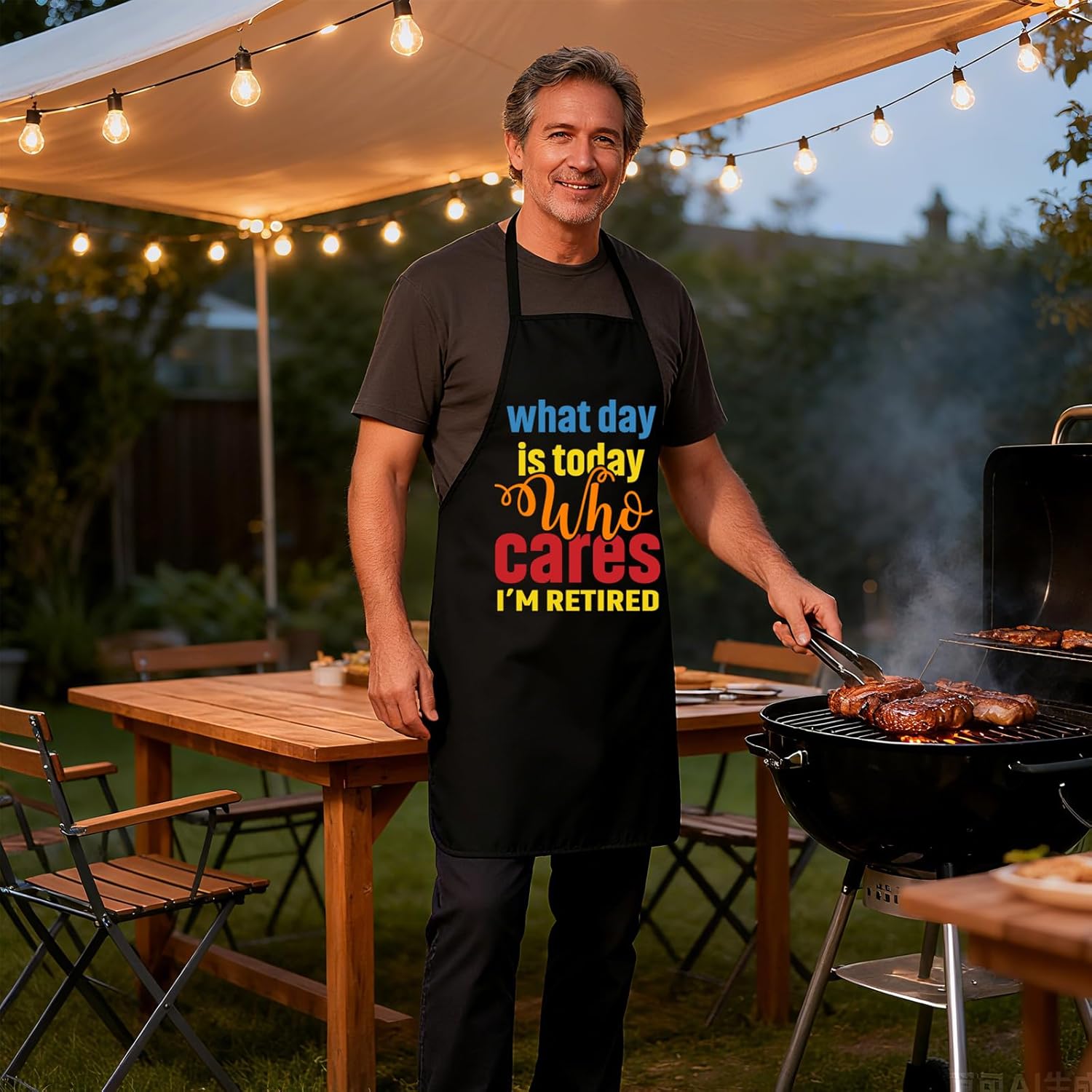 Retired Aprons for Women Men, Retirement Gifts for Grandpa Grandma Dad