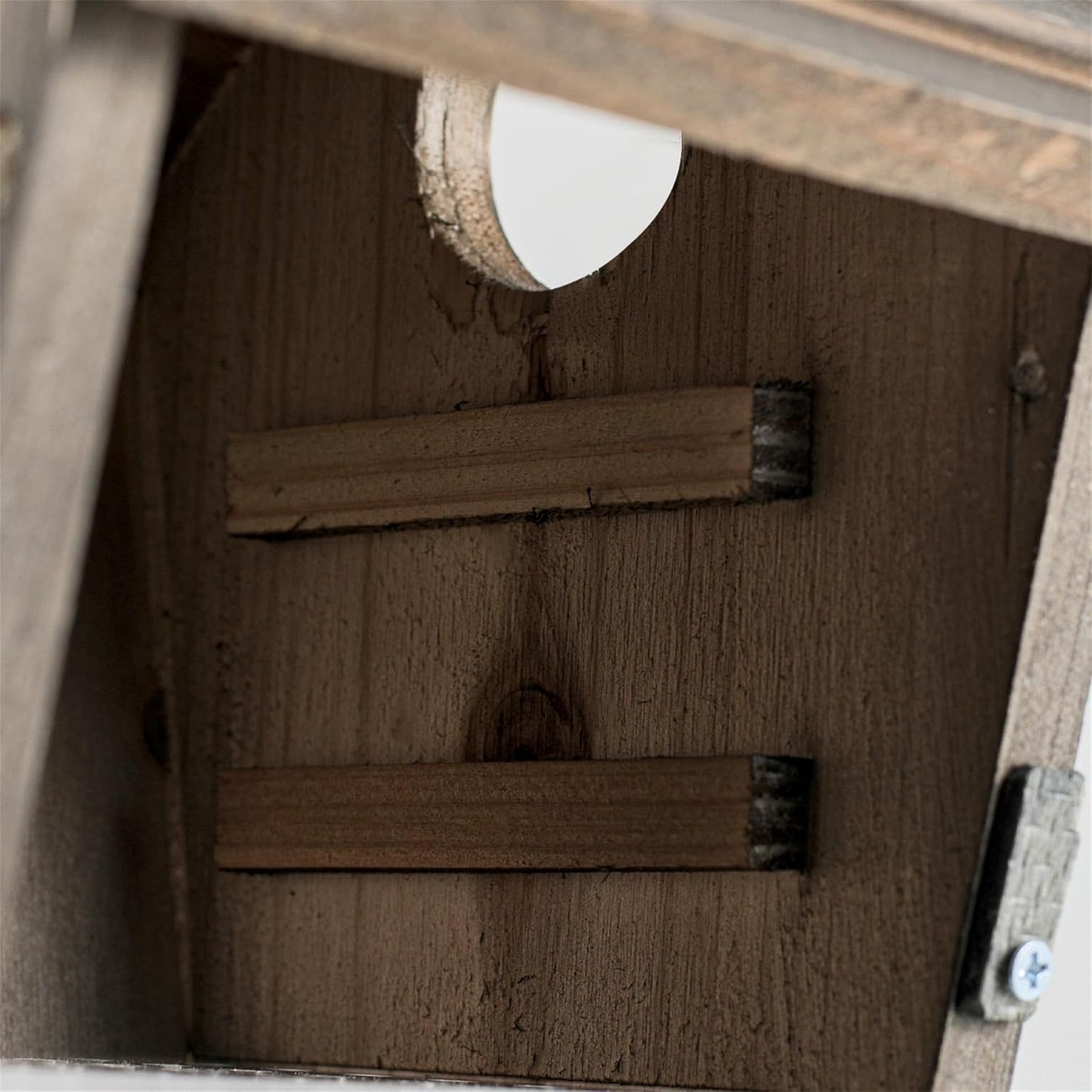 Outdoor Wooden Bird House - Weather-Resistant Hanging Garden Birdhouse Attracts Finches, Bluebirds, and Cardinals - Black Easy-Clean Birdhouse