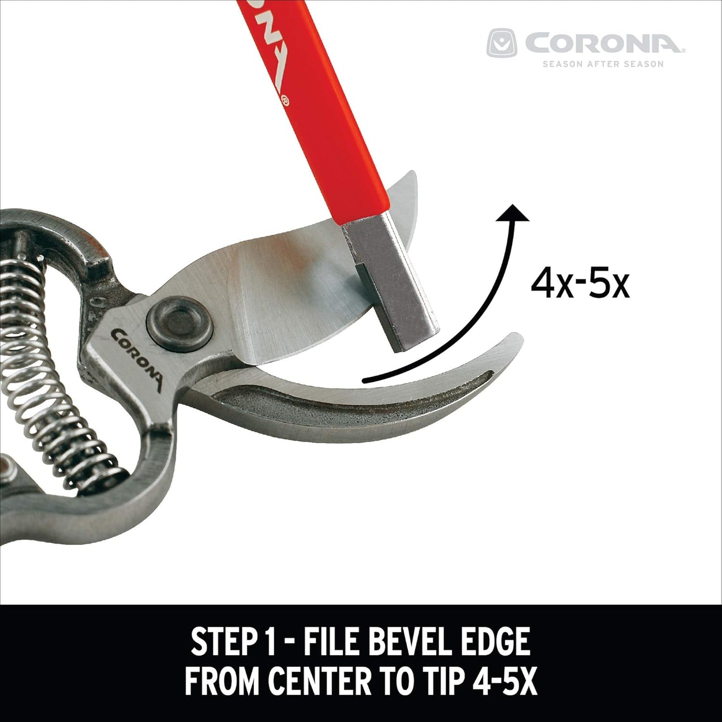 Corona Tools 휴대용 정원 도구 샤프너 - 전지 가위, 로퍼, 헤지 클리퍼 등을 위한 블레이드 샤프너