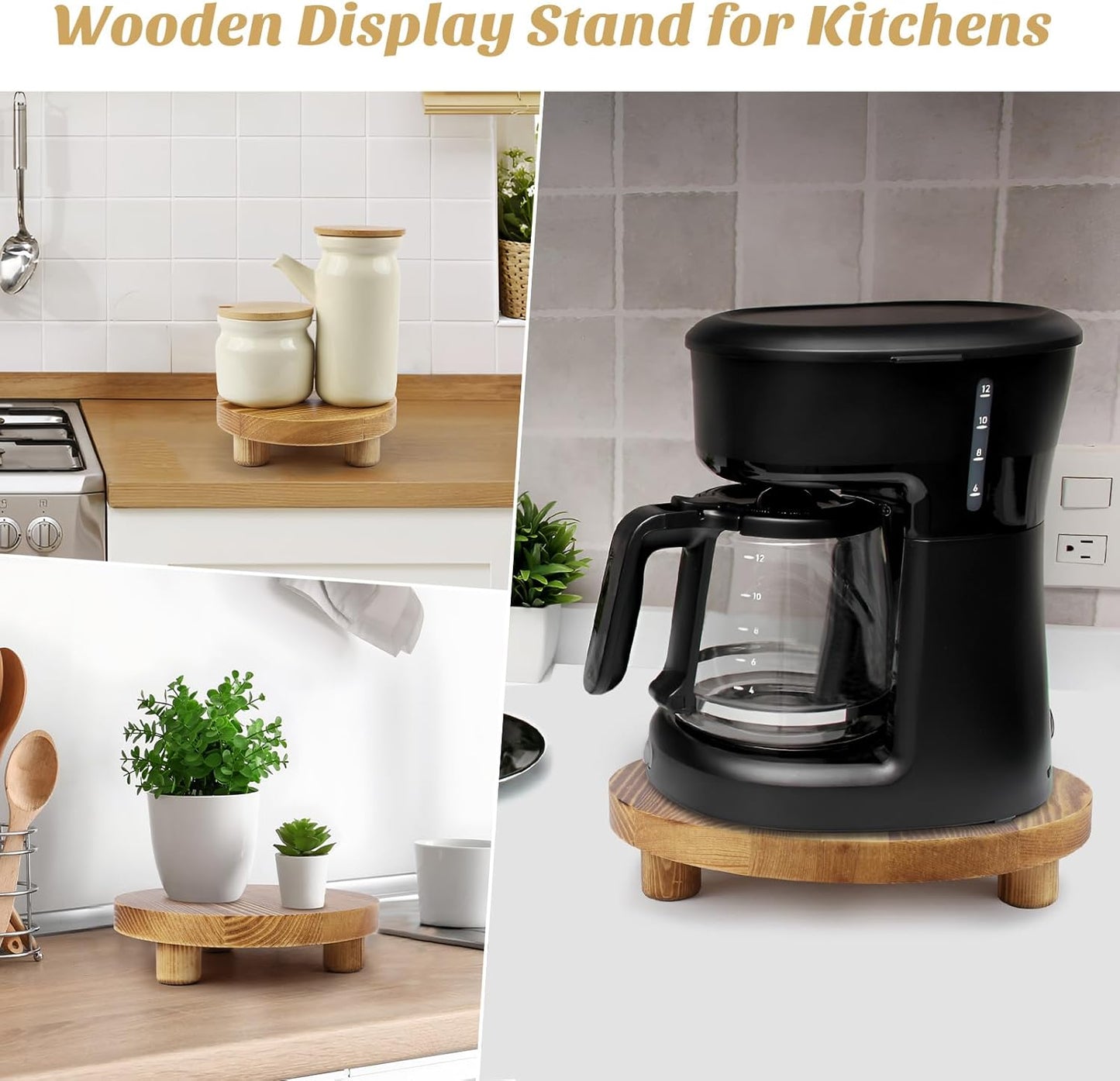 Wooden Plant Stands,Wood Risers Indoor Outdoor for Decor,Wooden Stool 