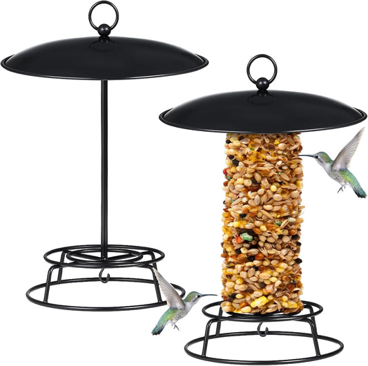 2 Pcs Cylinder Bird Feeder Outdoor Seed Cake Feeder Metal Suet Cake Holder Backyard Wild Bird Feeding Feeders for Outdoors Garden(Classic)