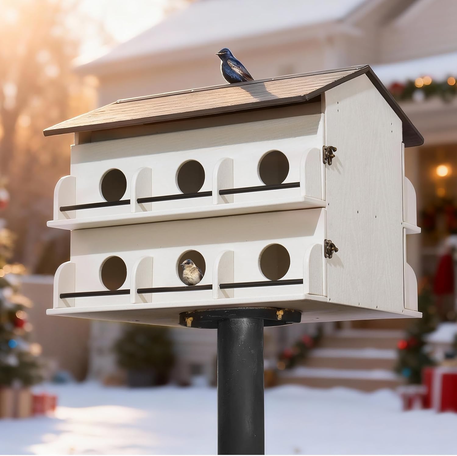 Kingsyard Recycled Plastic Purple Martin House - Pre-Assembled Bird Ho