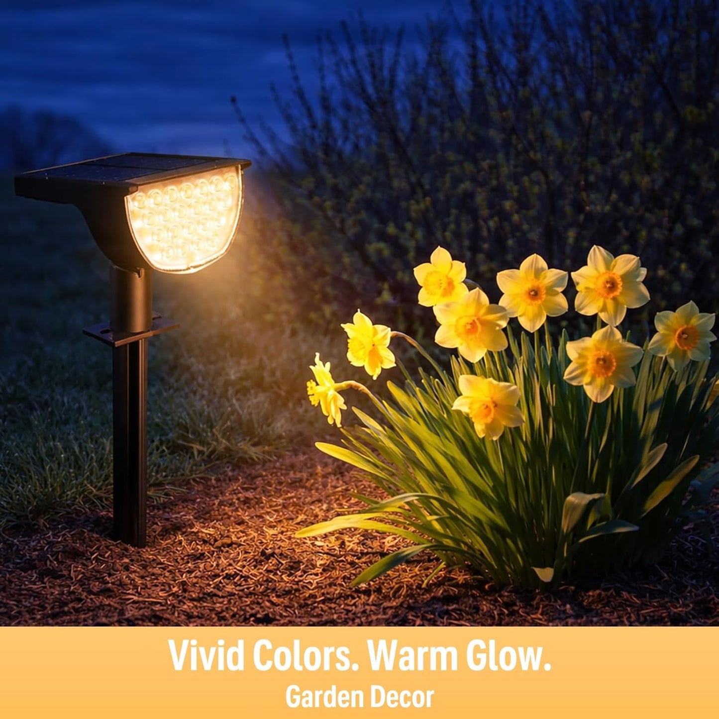 Solar Lights Outdoor Waterproof IP65, Solar Powered 76 LED 3 Lighting 