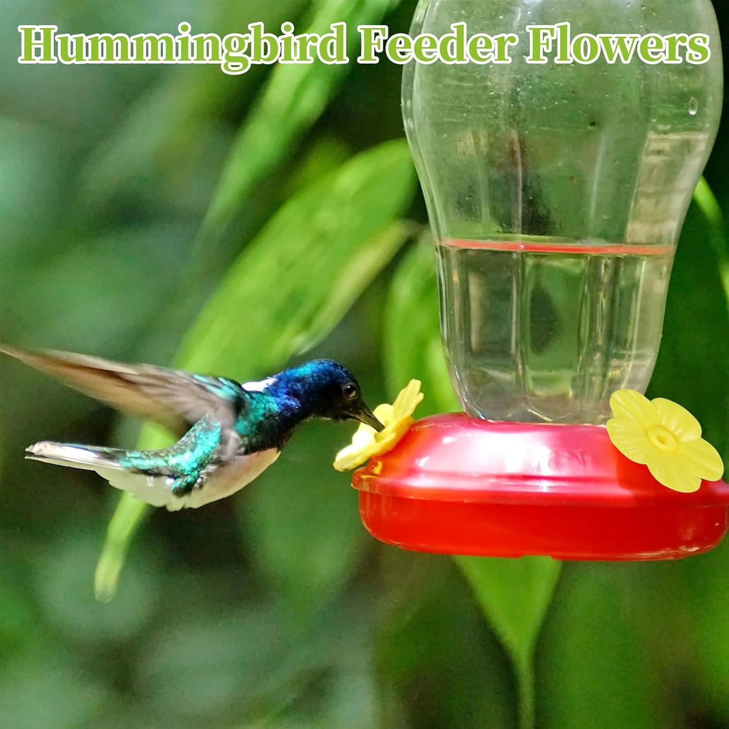 3PCS Hummingbird Feeder Parts, Humming Bird Feeder Replacement Parts, Comes with 20PCS Hummingbird Flowers and 2PCS Brushes, Suitable for DIY to Make Your Own Bird Feeder