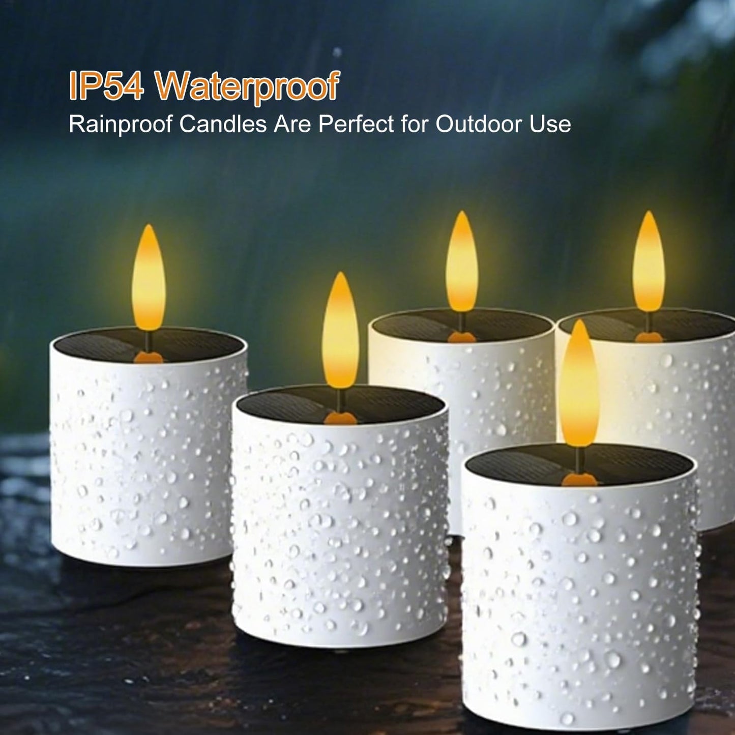 EuroFone 6pcs Solar Tea Lights Outdoor Waterproof - Rechargeable Battery Candles for Lantern, Garden, Camping & Decor, Small Solar Lights Waterproof