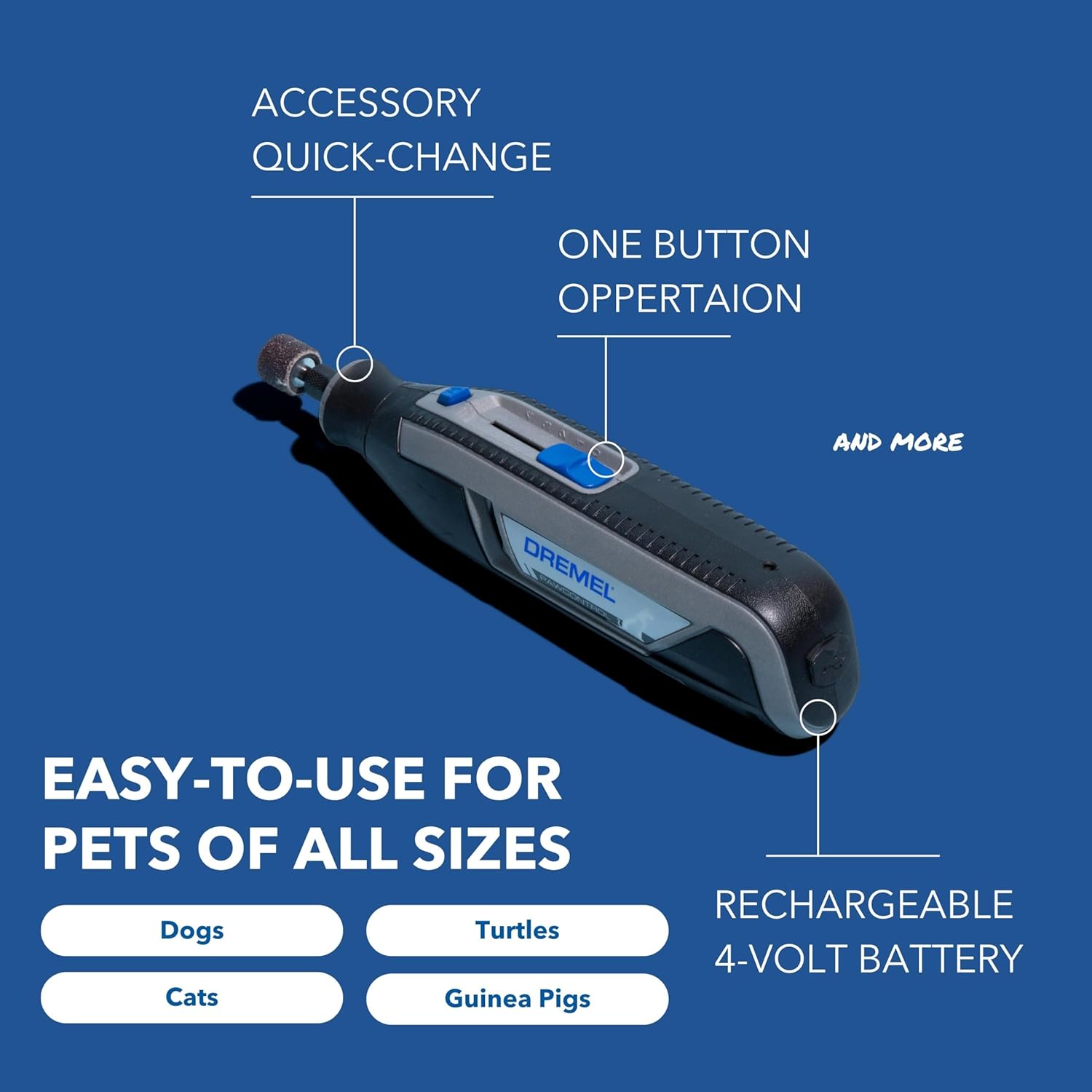 Dremel PawControl 7760-PET Dog Nail Grinder and Trimmer - Cordless & R
