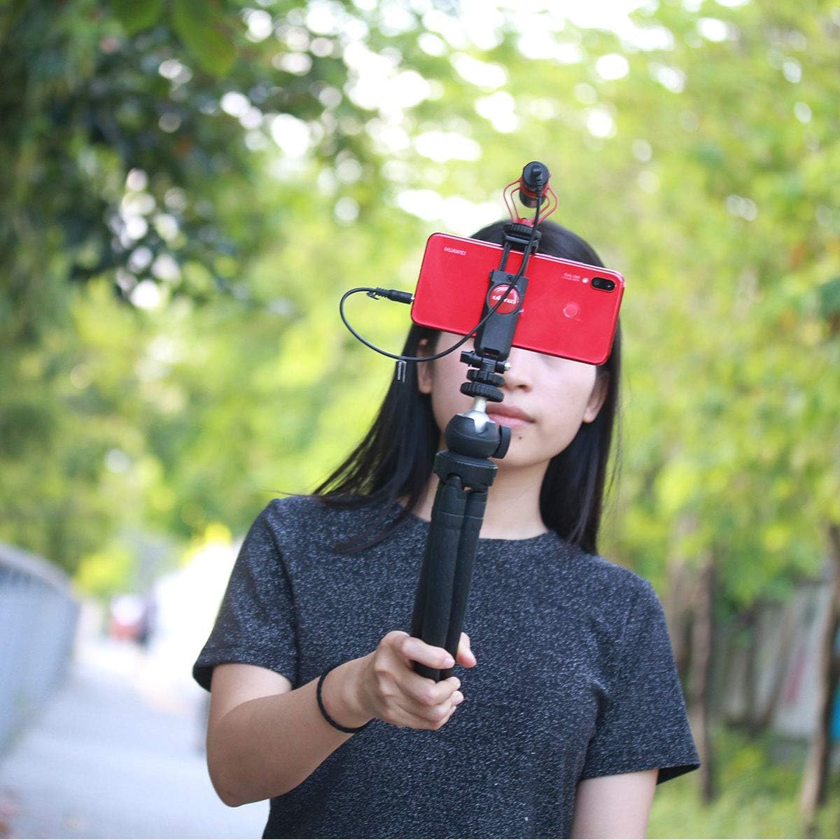 ULANZI ST-06S Camera Hot Shoe Phone Holder Flexible Phone Tripod Mount Adapter w Double Cold Shoe Mount for Microphone LED Light, DJI Ronin SC iPhone Samsung Canon Nikon DSLR Photography