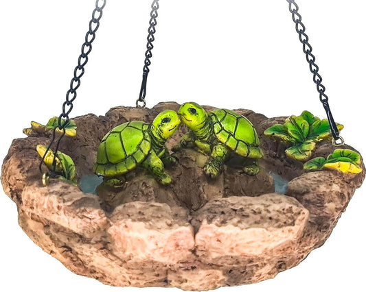 Spoontiques Turtles Outdoor Bird Feeder for Wild Birds - Durable Weather-Resistant Birdfeeder for Yard, Garden or Patio, Easy Refill & Cleaning, Attracts Finches, Cardinals & Songbirds