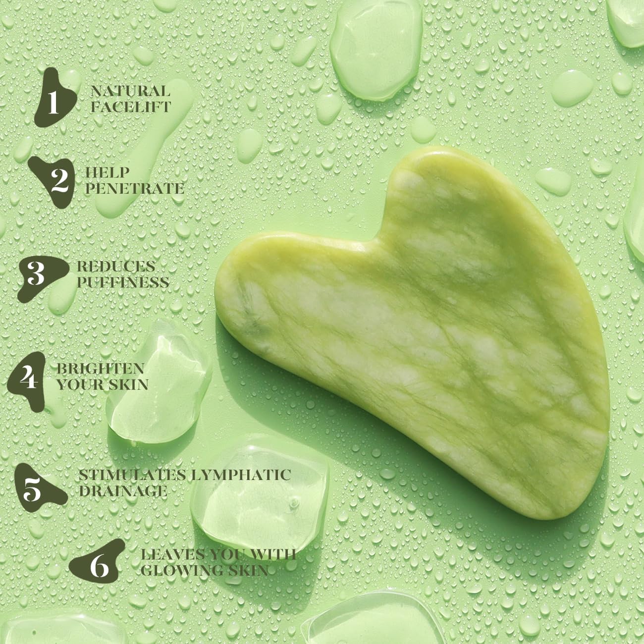 BAIMEI IcyMe Gua Sha & Jade Roller Facial Tools Face Roller and Gua Sh
