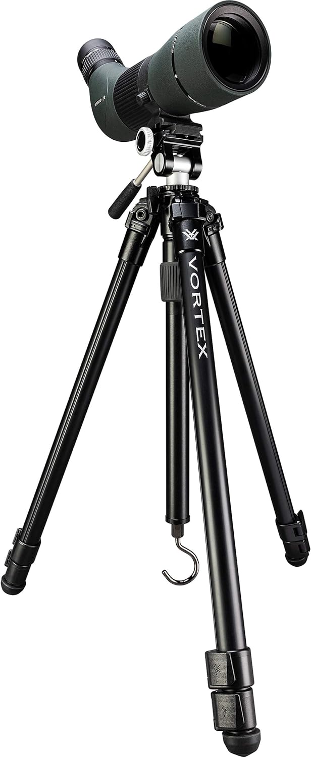 Vortex Optics High Country II Tripod Kit - Aluminum Tripod, 2-Way Pan Head, 22 lb Max Load, Rubber Feet - Unlimited, Unconditional Warranty