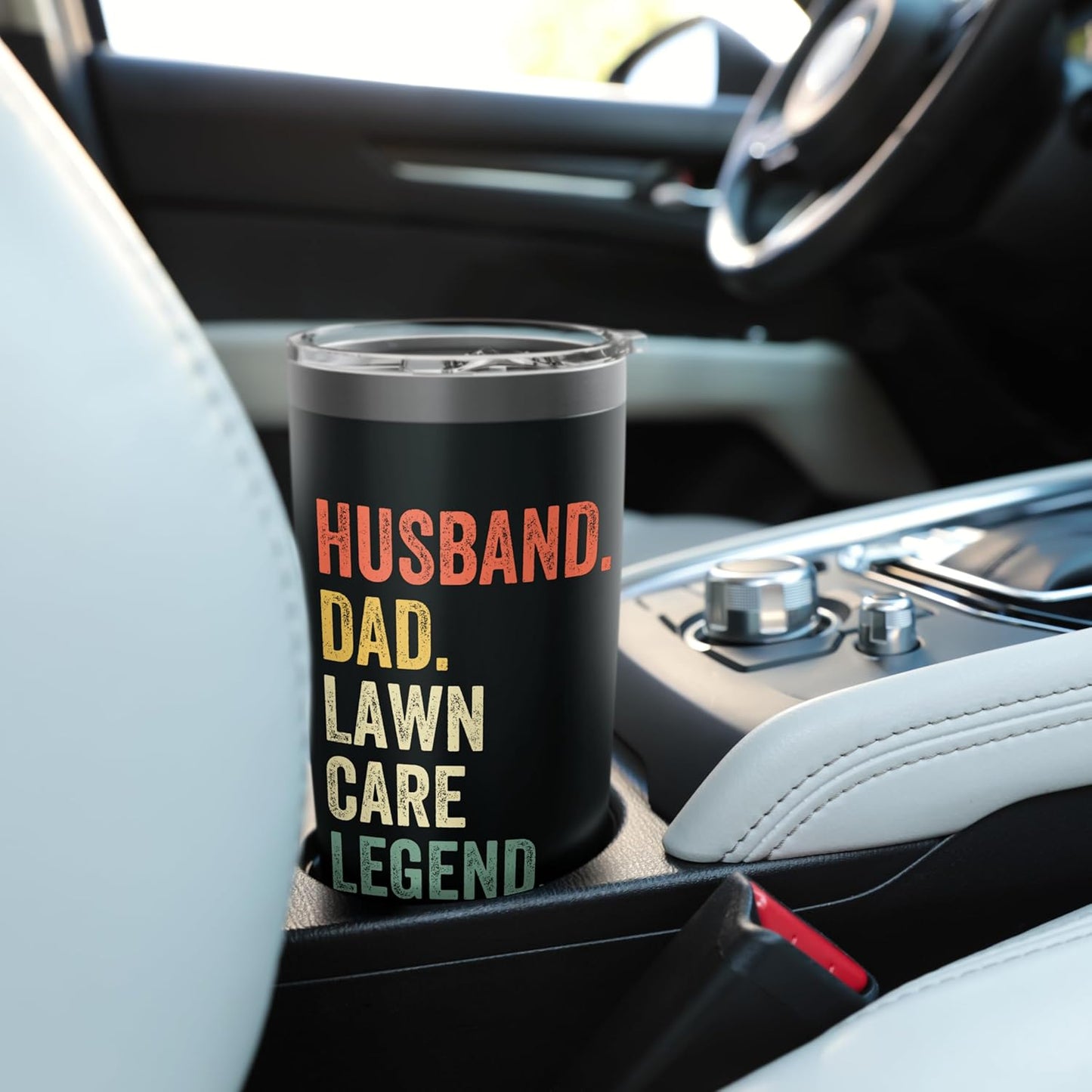 Husband Dad Lawn Care Legend Mowing Gardener Father's Day Stainless Steel Insulated Tumbler